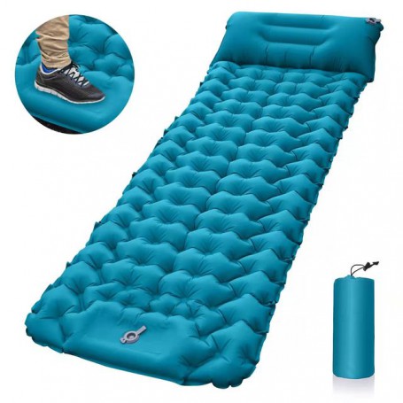New Ultralight Camping Sleeping Mat Self Inflatable Outdoor Extra Wide Sleeping Pad Nylon TUP Protable Air Mattress Bed Hiking
