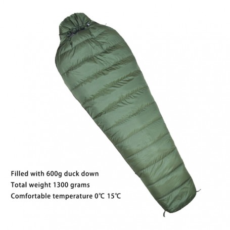 Camping Adult Ultra Warm White Duck Down Sleeping Bag Mummy Style Sleeping Bag for Winter Temperatures 4 Thicknesses Available f