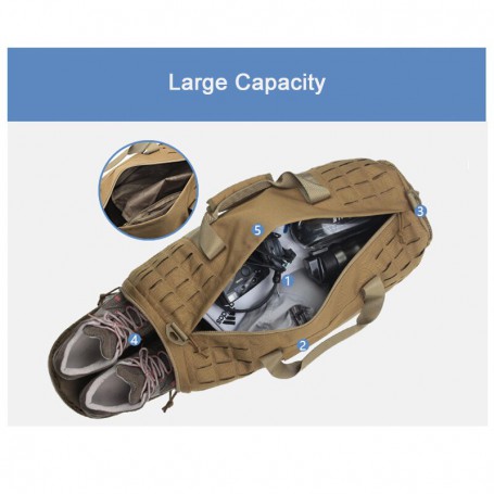 Large Capacity Tactic Military Shoulder Bag Molle Sports Bag Outdoor Hunting Camp Bags Travel Army Hike Bag for Men Women