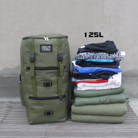125L Large Capacity Waterproof Oxford Backpack Men Women Outdoor Trekking Travel Camping Fishing Mountaineering Luggage Bag