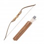 Children's Bow and Arrow with Soft Arrows and Quiver 39inches Traditional Wooden Bow for Beginners Kids Youth Archery Training