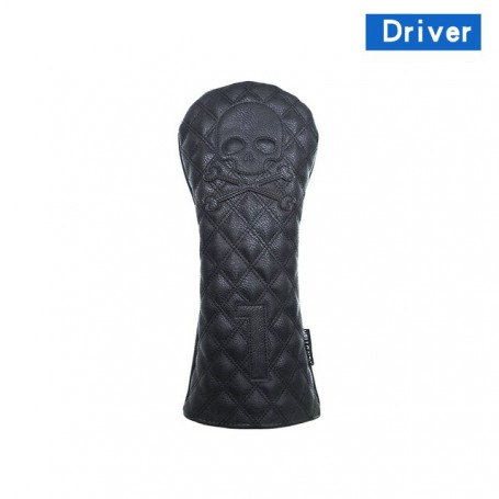 Golf Wood Cover Skull For Driver Fairway Hybrid Waterproof Protector Set PU Leather Soft Durable Golf Club Covers