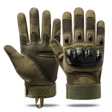 Super Fiber Leather Shell Hard Tactical Gloves Men's Riding Protection Anti Cutting Fitness Training Army Military Gloves