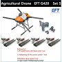 EFT G420 Four-Axis 20L 20KG Agricultural Spray Drone Frame Kit Hobbywing 8L Pump X9 Pluls