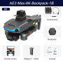 AE3 Pro Max GPS Drone 8K Dual Camera 3-Axis Gimbal Obstacle Avoidance 5G Folding Quadcopter RC Distance 5000M