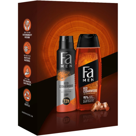 Men Red Cedarwood zestaw antyperspirant w sprayu 150ml + żel po