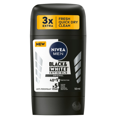 Men Black&White Invisible Original antyperspirant w sztyfcie 50m