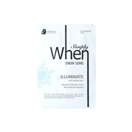 Snow Song Illuminate Sheet Mask rozjaśniająca maska do twarzy 