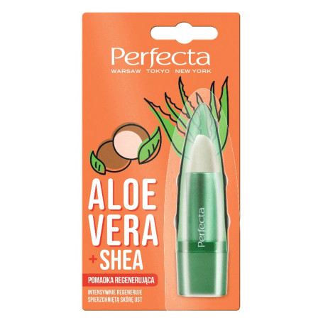 Aloe Vera regenerująca pomadka do ust z aloesem i masłem shea