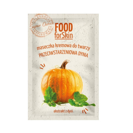 Food For Skin maseczka kremowa do twarzy Przeciwstarzeniowa Dyni