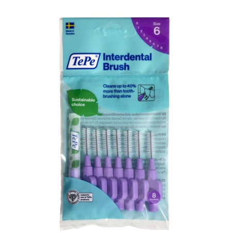 Original szczoteczki międzyzębowe 1.1mm Fioletowe 8szt