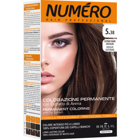 Permanent Coloring farba do włosów 5.38 Chocolate Light Brown 