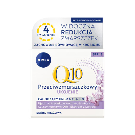 Q10 Ukojenie przeciwzmarszczkowy łagodzący krem na dzień SPF1