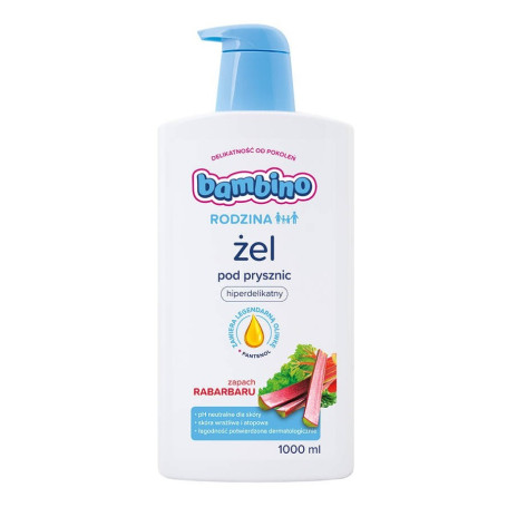Rodzina żel pod prysznic hiperdelikatny Rabarbar 1000ml