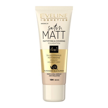 Satin Matt Foundation matujący podkład do twarzy 104 Beige 30m