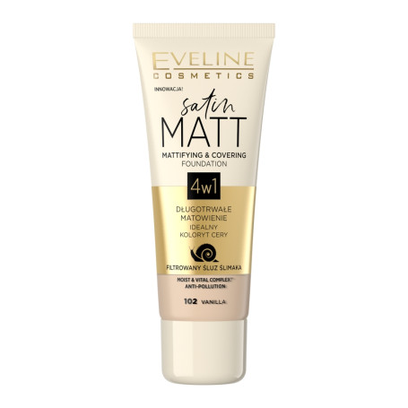 Satin Matt Foundation matujący podkład do twarzy 102 Vanilla 3