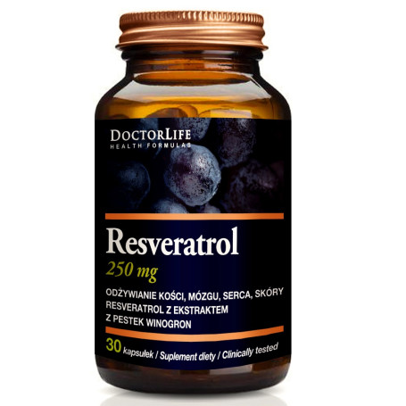Resveratrol resweratrol z ekstratem z pestek winogron 250mg supl