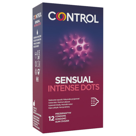Sensual Intense Dots prezerwatywy ze stożkowatymi wypustkami 12