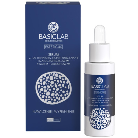 Esteticus serum z 10% trehalozą. 5% peptydem SNAP-8 i małoczą