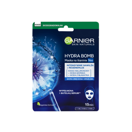 Hydra Bomb regenerująca maska na tkaninie na noc z wodą z bła