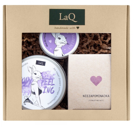 Króliczka Niezapominajka zestaw peeling myjący 200ml + masło 