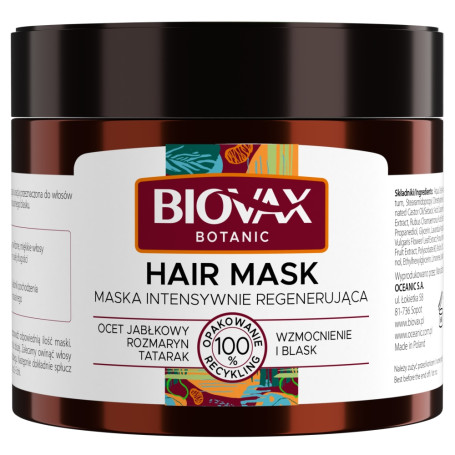 Botanic octowa regenerująca maska do włosów 250ml