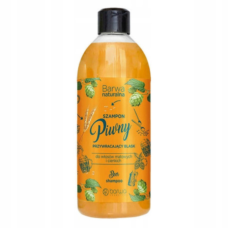Naturalna przywracający blask szampon piwny 500ml