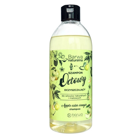 Naturalna octowy szampon oczyszczający do włosów naturalnych 