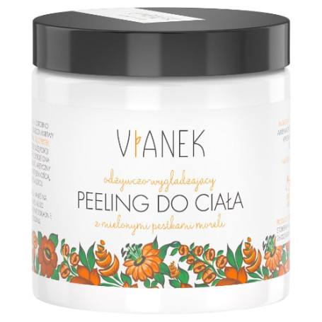 Odżywczo-wygładzający peeling do ciała z mielonymi pestkami