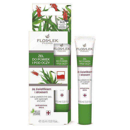 Żel do powiek i pod oczy ze świetlikiem i aloesem 15ml