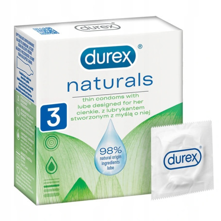 Naturals cienkie prezerwatywy z lubrykantem stworzone z myślą