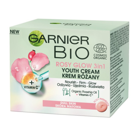 Bio Rosy Glow 3in1 Youth Cream krem różany przeciw oznakom sta