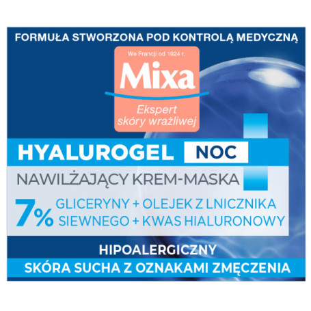 Hyalurogel Noc nawilżający krem-maska nocna odbudowa 50ml