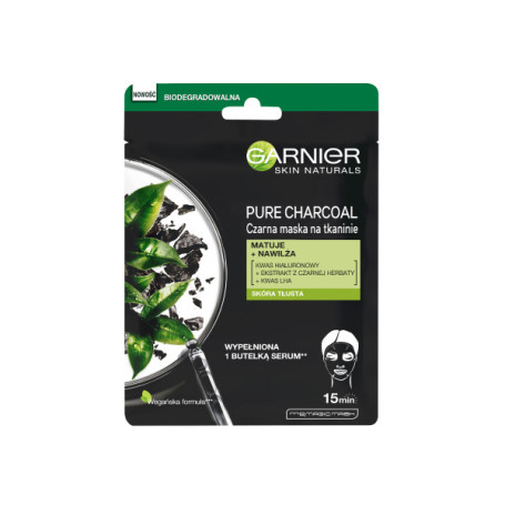 Pure Charcoal Black Tissue Mask matująco-oczyszczająca maska n