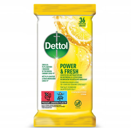 Power & Fresh chusteczki antybakteryjne do dezynfekcji i czyszcz