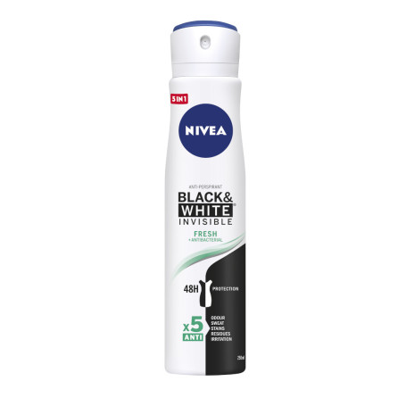 Black&White Invisible Fresh antyperspirant spray 250ml