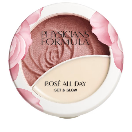 Rose All Day Set & Glow puder rozświetlający Brightening Rose 