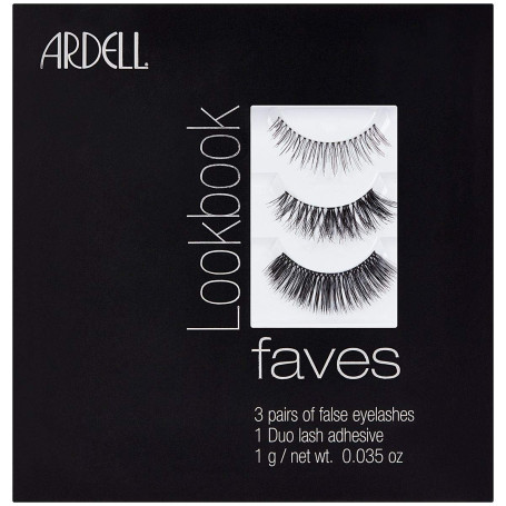 Lookbook Faves zestaw 3 pary sztucznych rzęs + Duo Lash Adhesiv