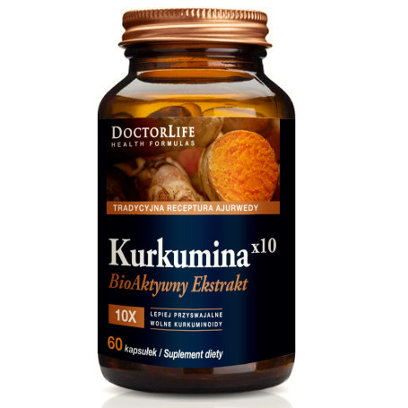 Kurkumina x10 bioaktywny ekstrakt 500mg suplement diety 60 kapsu