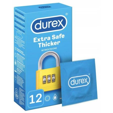 Durex prezerwatywy Extra Safe 12 szt grubsze nawilżane