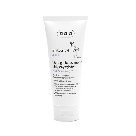 Mintperfekt Aroma biała glinka do mycia i higieny zębów Verbe
