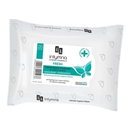 Intymna Ochrona&Pielęgnacja odświeżające chusteczki do higie
