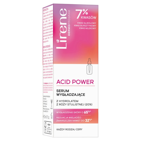 Acid Power serum wygładzające z hydrolatem z róży stulistnej