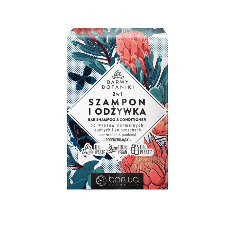 Barwy Botaniki regenerujący szampon i odżywka w kostce 2w1 o w