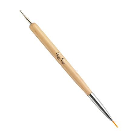 2-in-1 Nail Art Brush pędzel do zdobienia paznokci 2w1 149554