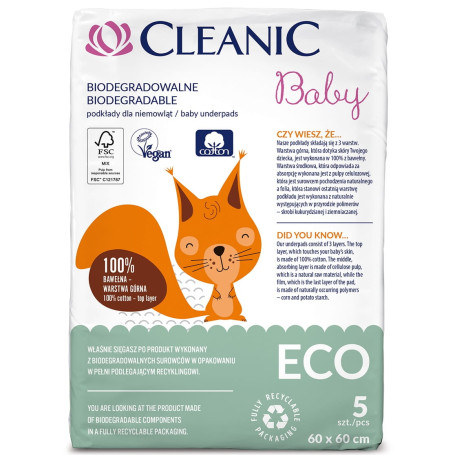 Baby ECO podkłady jednorazowe dla niemowląt 5szt.