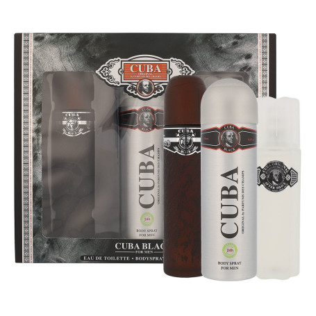 Cuba Black zestaw woda toaletowa spray 100ml + dezodorant spray