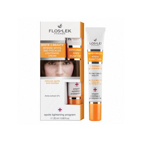 White & Beauty krem punktowy wybielający przebarwienia i piegi 