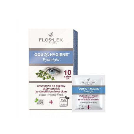 Ocu Hygiene Eyebright chusteczki do higieny skóry powiek ze św
