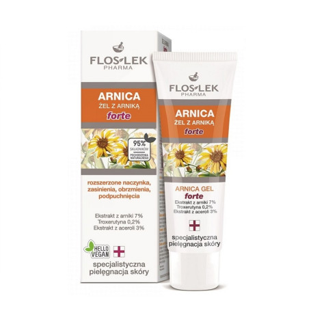 Arnica żel z arniką forte na rozszerzone naczynka zasinienia o